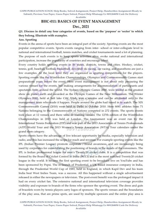 IGNOU BHC-011 Previous Year Solved Question Paper (Dec 2021) English Medium
