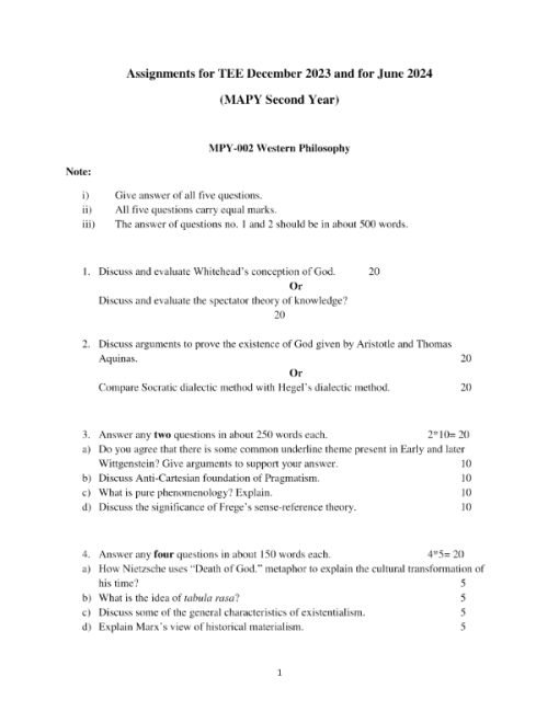 IGNOU MPY-002 Solved Assignment 2023-24 English Medium