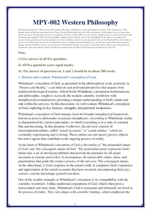 IGNOU MPY-002 Solved Assignment 2023-24 English Medium