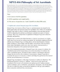 IGNOU MPYE-016 Solved Assignment 2023-24 English Medium
