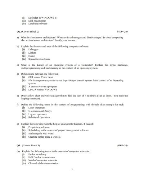 IGNOU BCS-11 Solved Assignment 2023-24 English Medium - IGNOU Solved ...