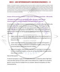 IGNOU BECC-108 Solved Assignment 2023-24 English Medium