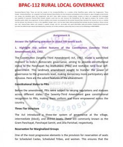 IGNOU BPAC-112 Solved Assignment 2023-24 English Medium
