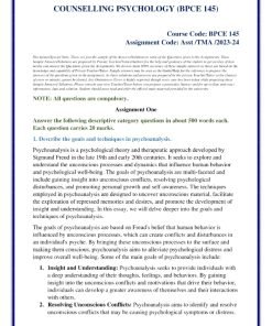 IGNOU BPCE-145 Solved Assignment 2023-24 English Medium