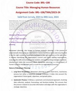 IGNOU BRL-106 Solved Assignment 2023-24 English Medium