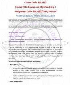 IGNOU BRL-107 Solved Assignment 2023-24 English Medium