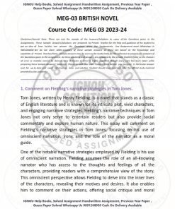 IGNOU MEG-03 Solved Assignment 2023-24 English Medium