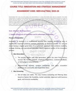 IGNOU MER-014 Solved Assignment 2023-24 English Medium
