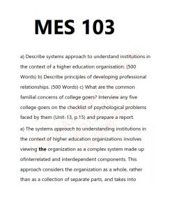 IGNOU MES-103 Solved Assignment 2023 English Medium