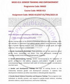 IGNOU MGSE-013 Solved Assignment 2023-24 English Medium