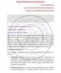 IGNOU MRD-04 Solved Assignment 2023-24 English Medium