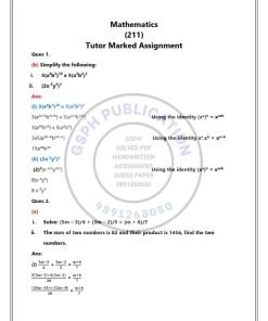 NIOS 211 (Maths) Solved Assignment 2023-24 English Medium