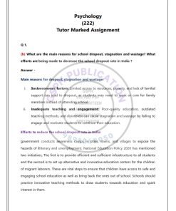 NIOS 222 (Psychology) Solved Assignment 2023-24 English Medium