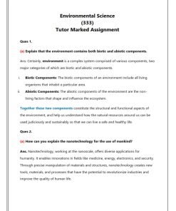 NIOS 333 (EVS) Solved Assignment 2023-24 English Medium