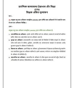 NIOS 376 (Early Childhood) Solved Assignment 2023-24 Hindi Medium