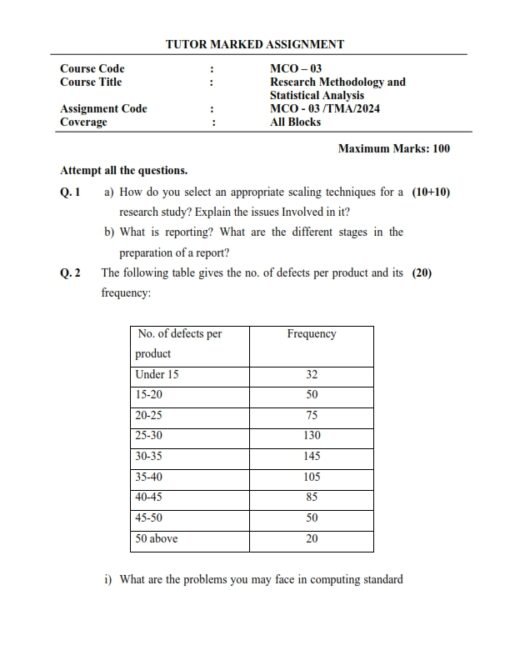 IGNOU MCO-3 Solved Assignment 2024 English Medium (New)
