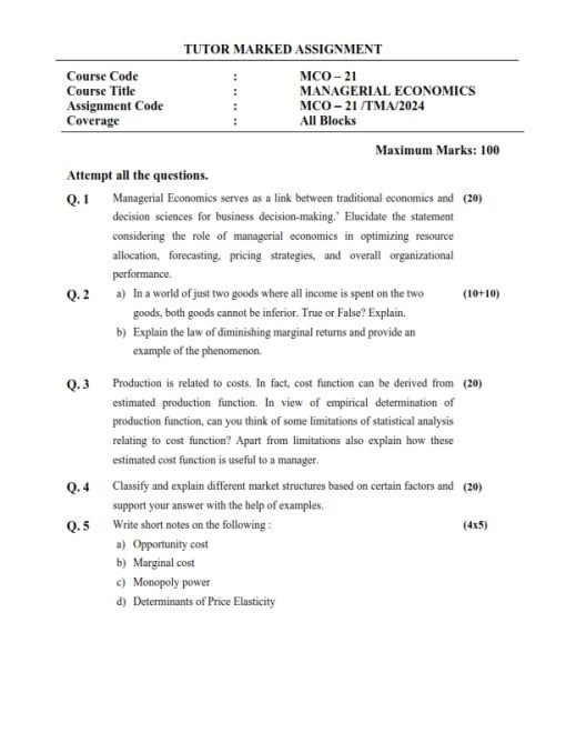 IGNOU MCO-21 Solved Assignment 2024 English Medium (New)