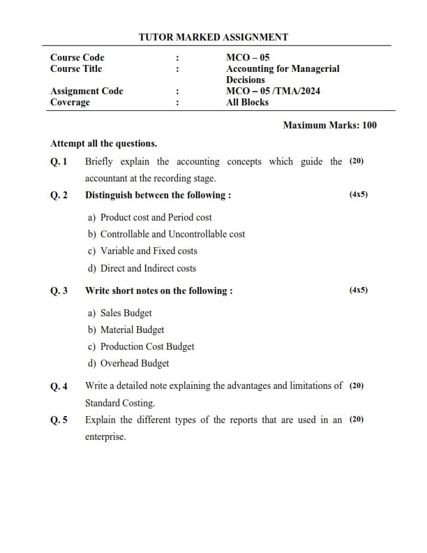 ignou mco 5 solved assignment