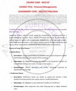 IGNOU MCO-7 Solved Assignment 2024 English Medium