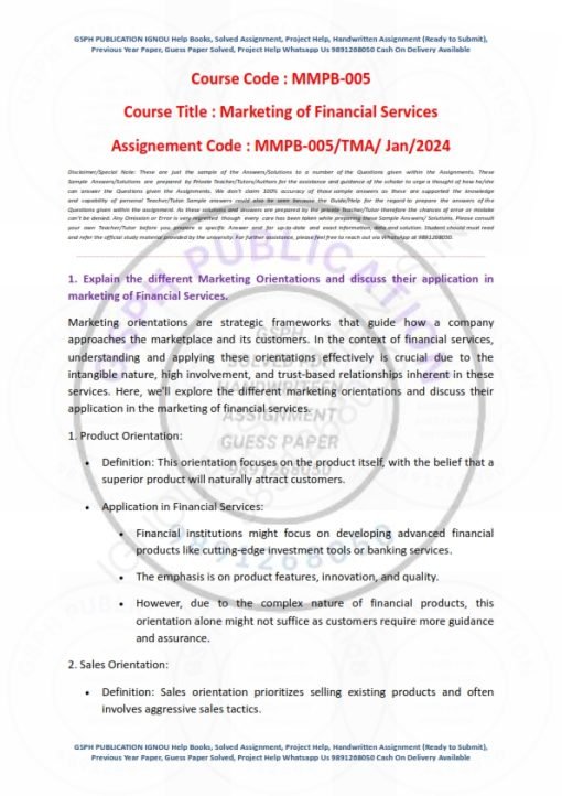 IGNOU MMPB-005 Solved Assignment 2024 English Medium