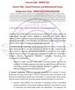IGNOU MMPC-11 Solved Assignment 2024 English Medium