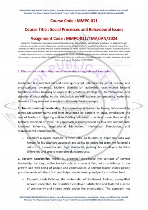 IGNOU MMPC-11 Solved Assignment 2024 English Medium
