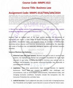 IGNOU MMPC-13 Solved Assignment 2024 English Medium