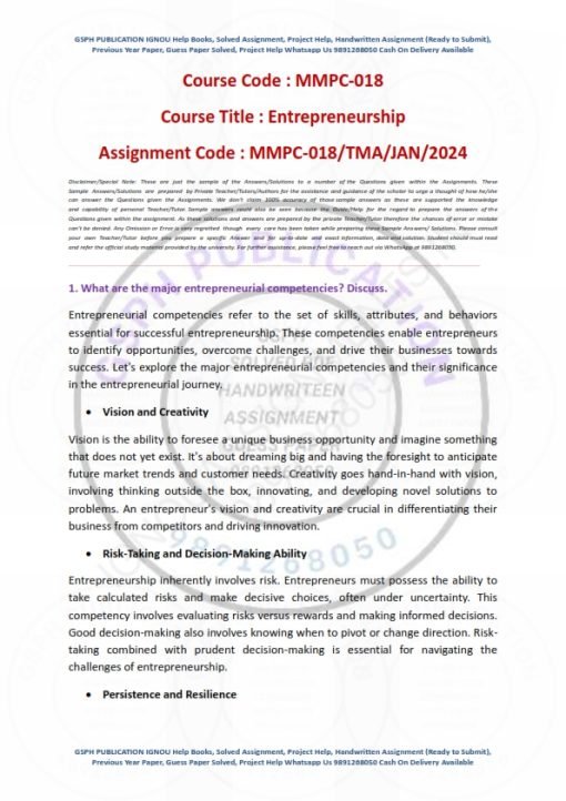 IGNOU MMPC-18 Solved Assignment 2024 English Medium