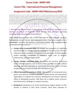 IGNOU MMPF-005 Solved Assignment 2024 English Medium