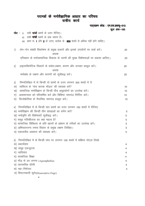 msw 13 solved assignment