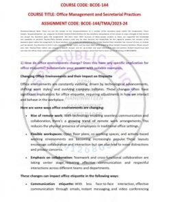 IGNOU BCOE-144 Solved Assignment 2023-24 English Medium