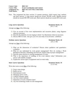 IGNOU BHC-13 Solved Assignment 2023-24 English Medium