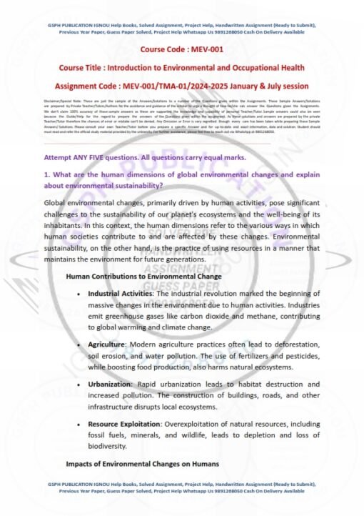 IGNOU MEVE-001 Solved Assignment 2024-25 English Medium