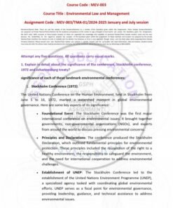 IGNOU MEV-003 Solved Assignment 2024-25 English Medium