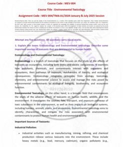 IGNOU MEV-004 Solved Assignment 2024-25 English Medium