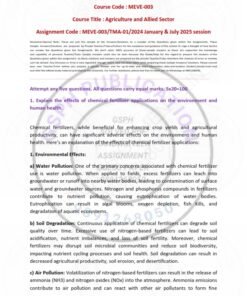IGNOU MEVE-003 Solved Assignment 2024-25 English Medium