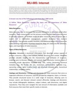 IGNOU MLI-005 Solved Assignment Jan & July 2024 English Medium