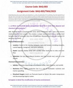 IGNOU BAQ-003 Solved Assignment 2023 English Medium