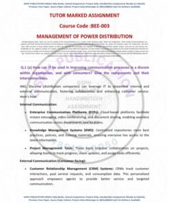 IGNOU BEE-003 Solved Assignment Jan & July 2024 English Medium