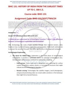 IGNOU BHIC-131 Solved Assignment January 2024 English Medium