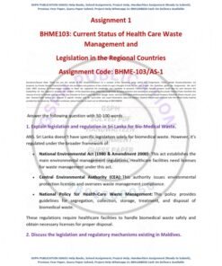 IGNOU BHME-103 Solved Assignment 2024 English Medium