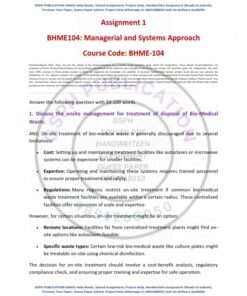 IGNOU BHME-104 Solved Assignment 2024 English Medium