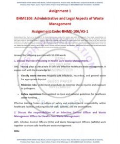 IGNOU BHME-106 Solved Assignment 2024 English Medium