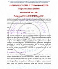 IGNOU BNS-042 Solved Assignment January 2024 English Medium