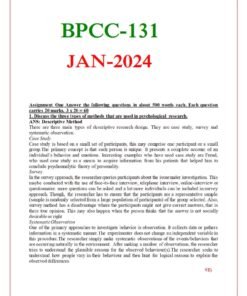 IGNOU BPCC-131 Solved Assignment January 2024 English Medium