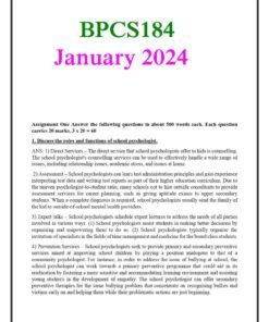 IGNOU BPCS-184 Solved Assignment January 2024 English Medium