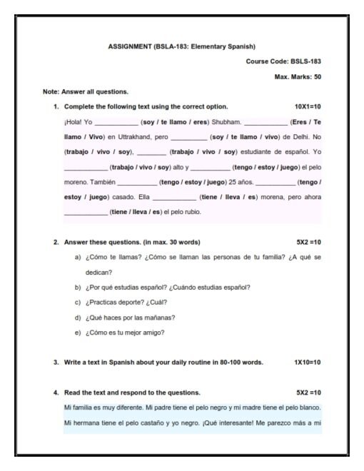 IGNOU BSLS-183 Solved Assignment 2023-24 English Medium