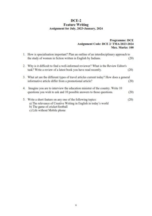 IGNOU DCE-02 Solved Assignment 2023-24 English Medium