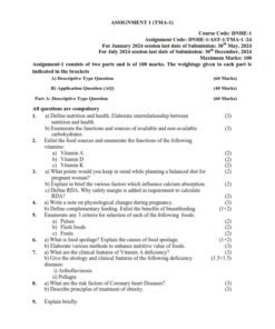 IGNOU DNHE-1 Solved Assignment Jan & July 2024 English Medium