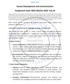 IGNOU MDC-002 Solved Assignment Jan & July 2024 English Medium